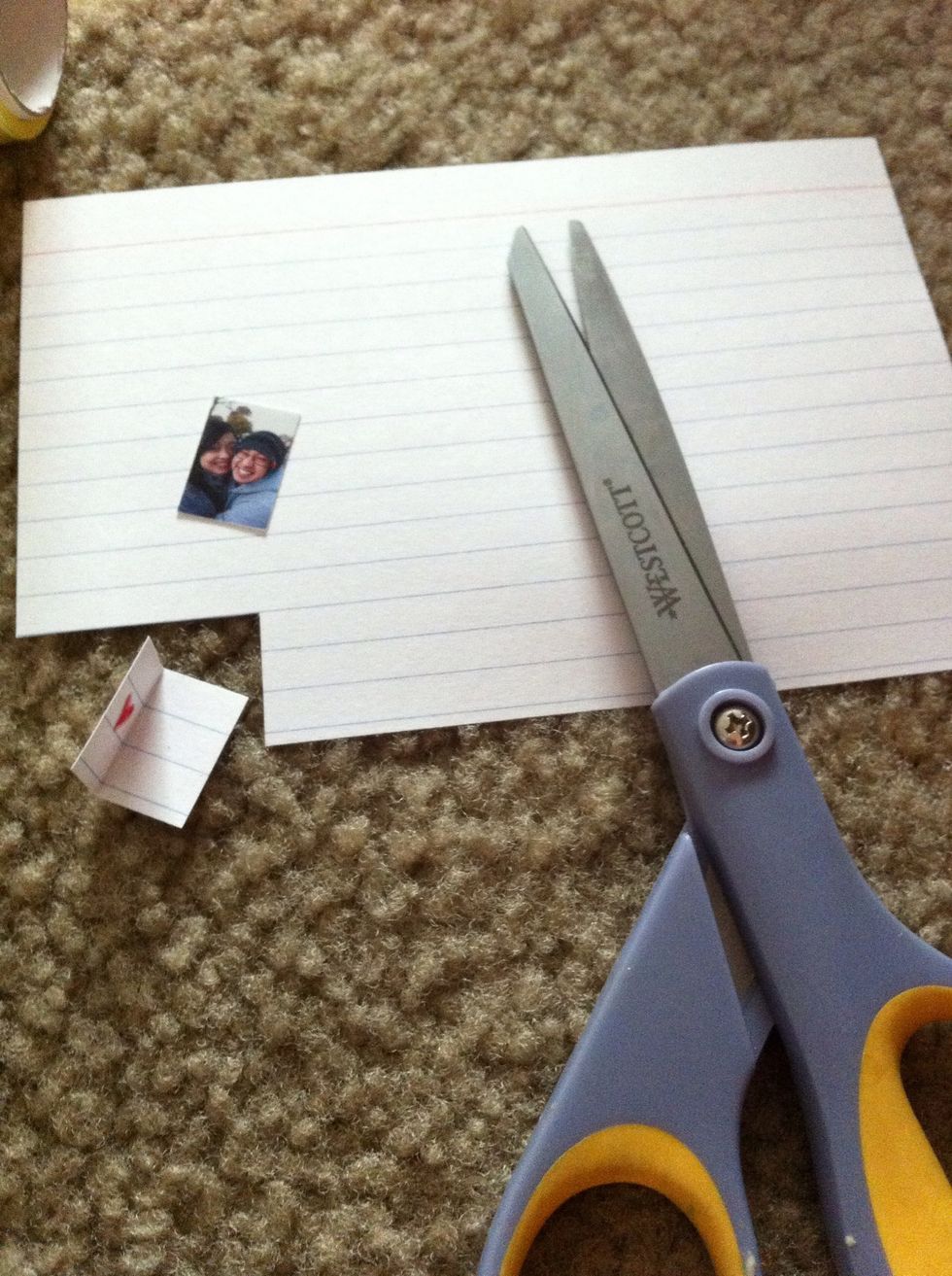 This part is optional. Cut a small picture and make a cute mini card