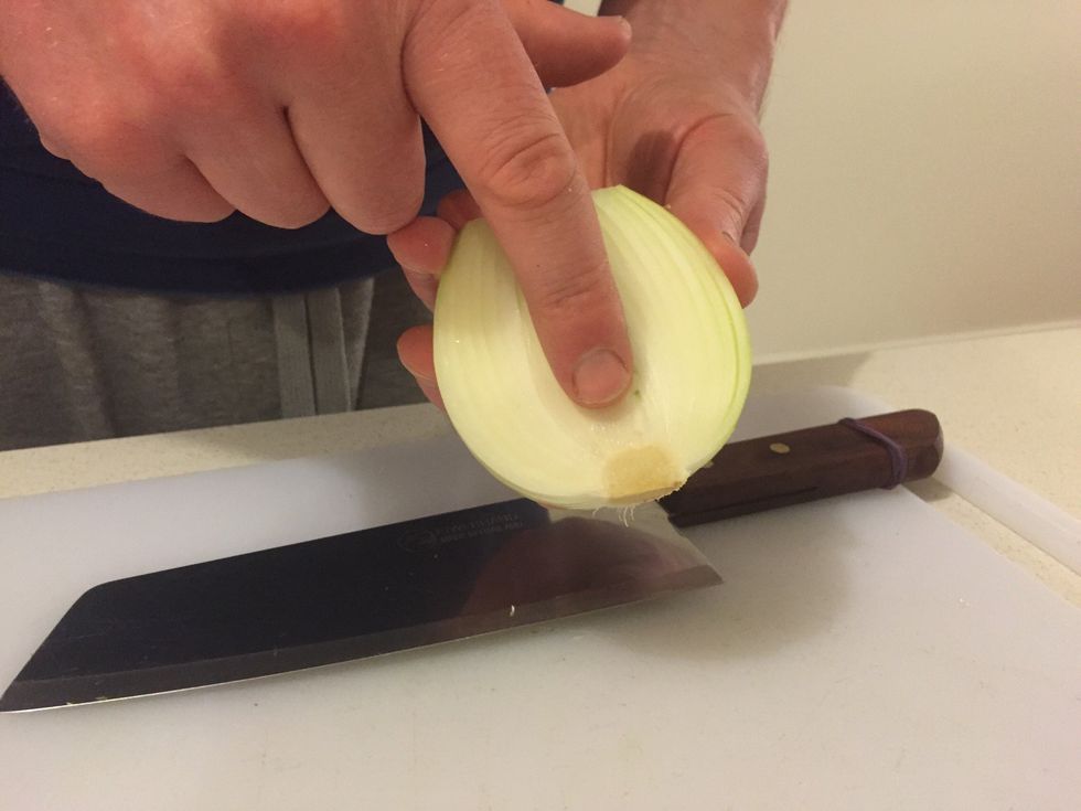 This part is the bit that holds all the layers off the onion together, keep it this way. VERY IMPORTANT