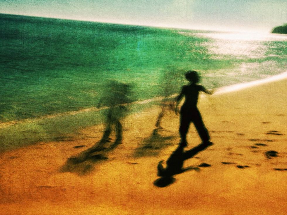 This pic and previous samples that have a painterly look, have all been edited in the Distressed Fx app. Open this next.