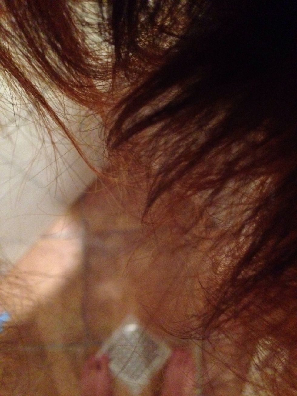 This picture is taken from my nose ;) you see the hair in front of my face