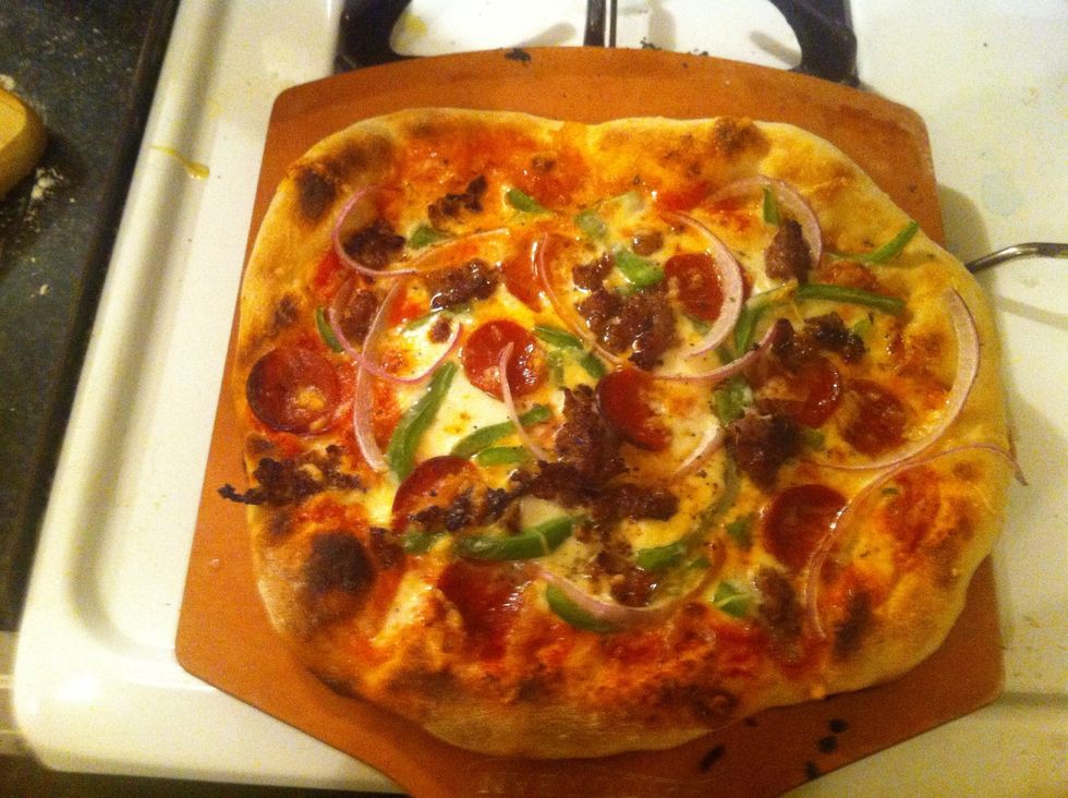 This pizza cooked in about 4 minutes and was one of the best I've ever made.