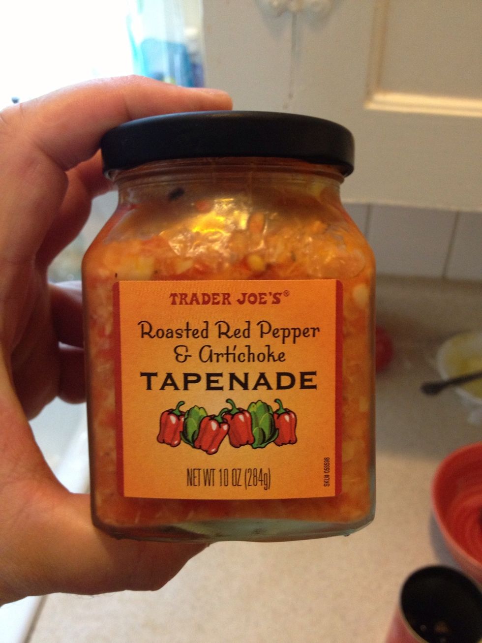 This product adds some delicious flavor. If you want the flavor but don't have the product, just think roasted red peppers, artichoke, onion and garlic in some olive oil. Capers might be nice.