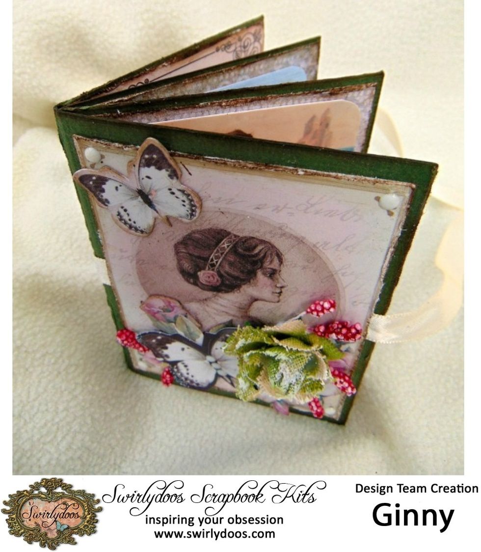 This project was made using products from Swirlydoos Kit club Monthly kits. The design of the Mini Album was based on another original. More photos on my blog http://shabbypapers.blogspot.co.uk/