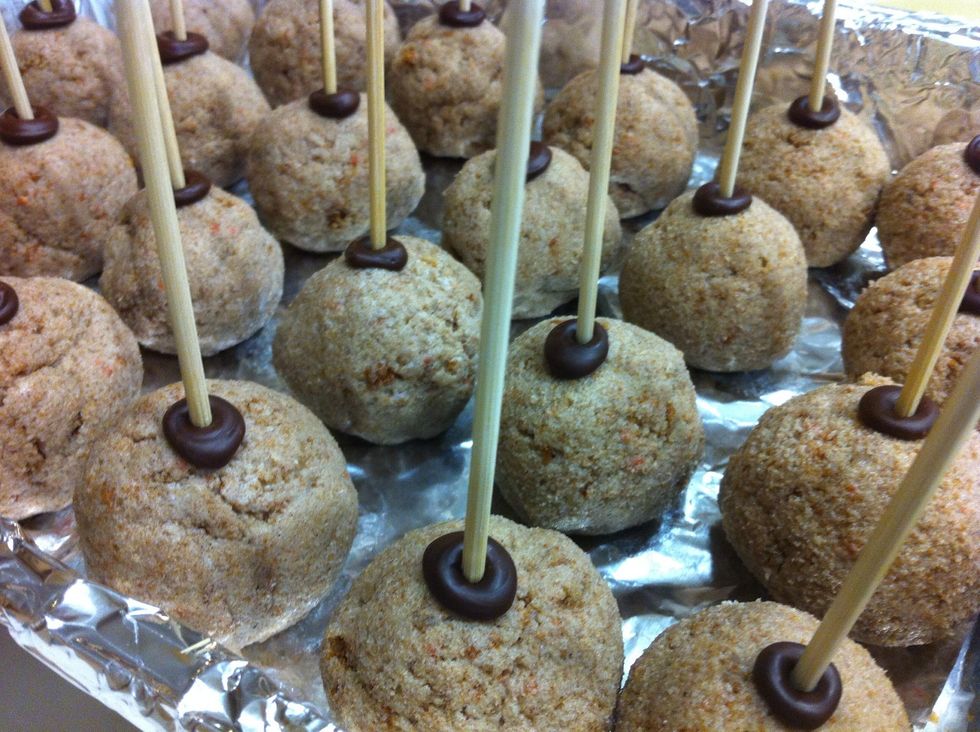 This reinforces the "coating" and gives the chocolate something to grab onto later.