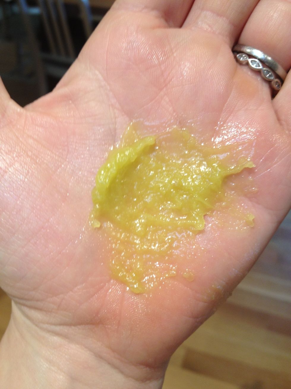 This salve is quite thick. It works great on extremely dry and rough skin. Though it might feel a little greasy right when you apply it, it sinks into the skin beautifully!