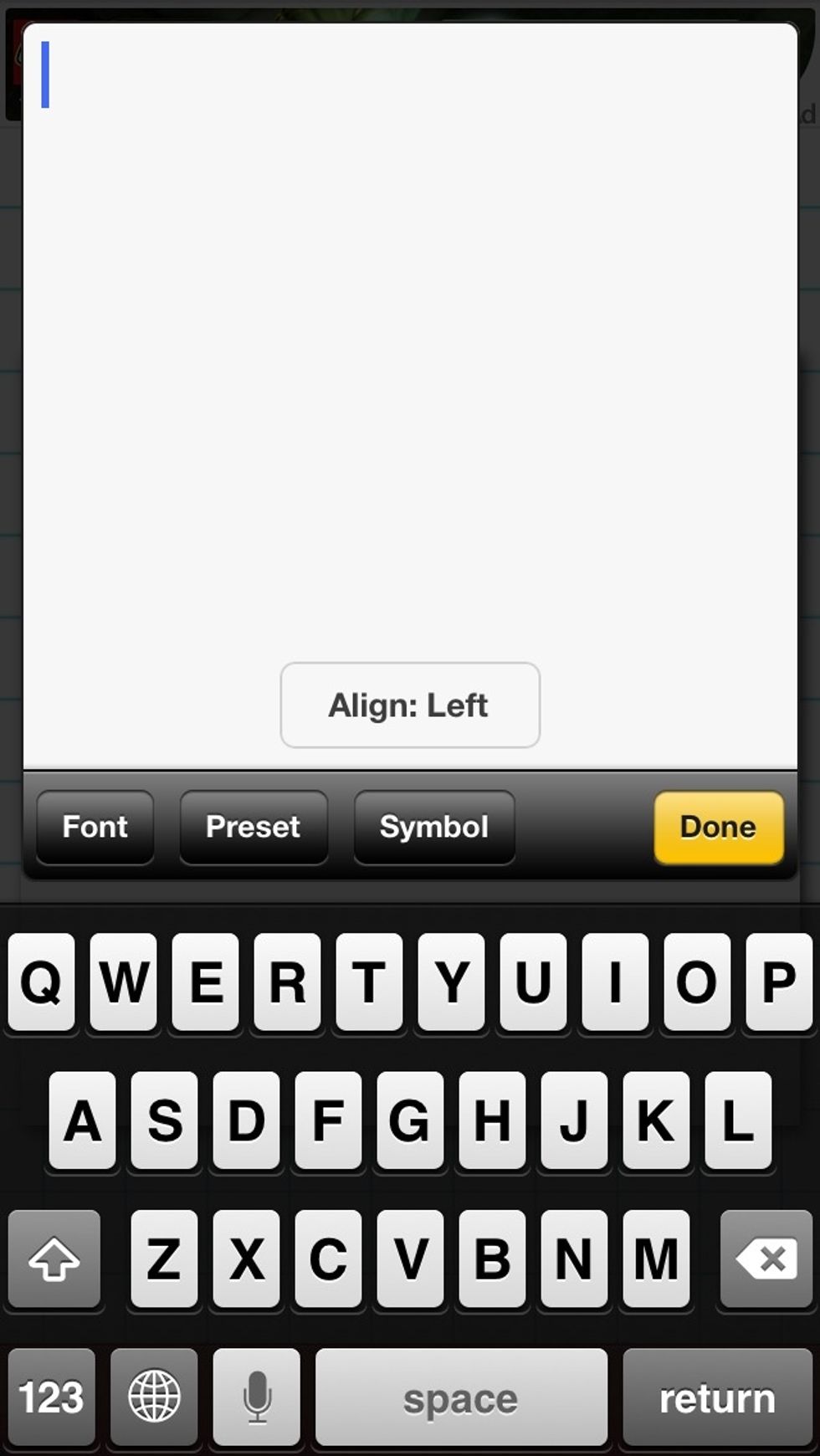 This screen will pop up. Press "Font".