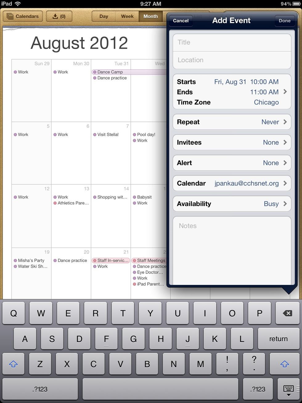 This screen will pop up. Tap the things you would like to edit.