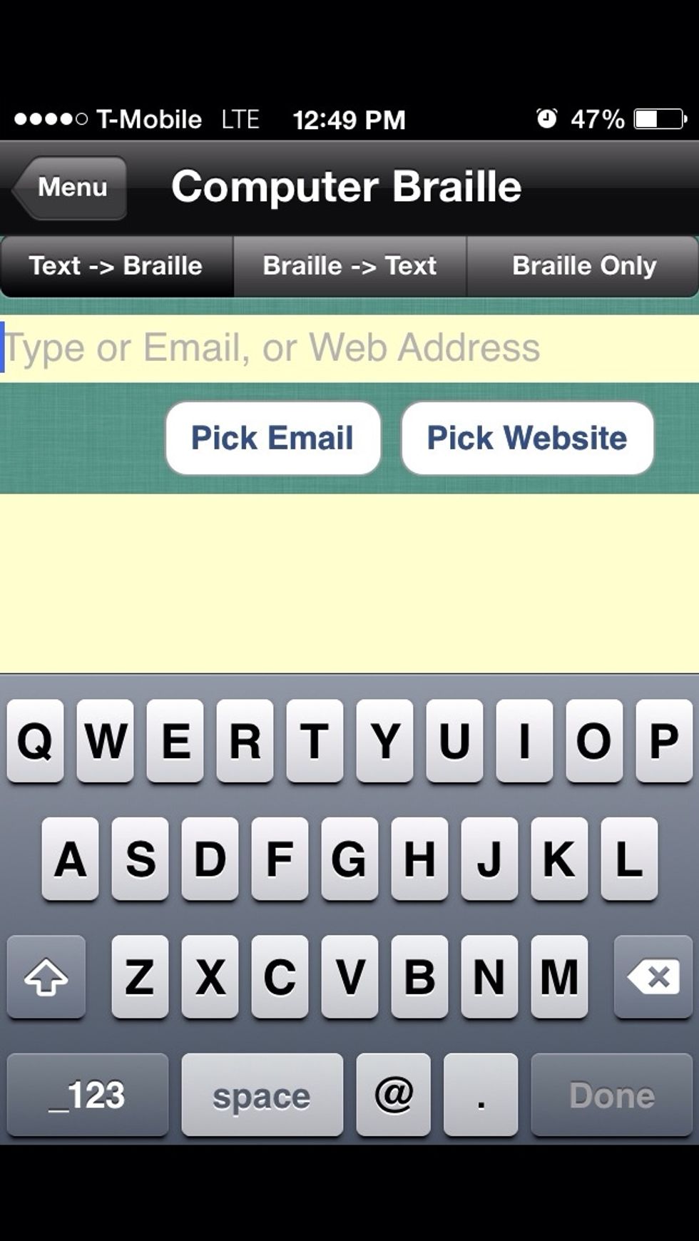 This section allows you to enter email addresses and web addresses