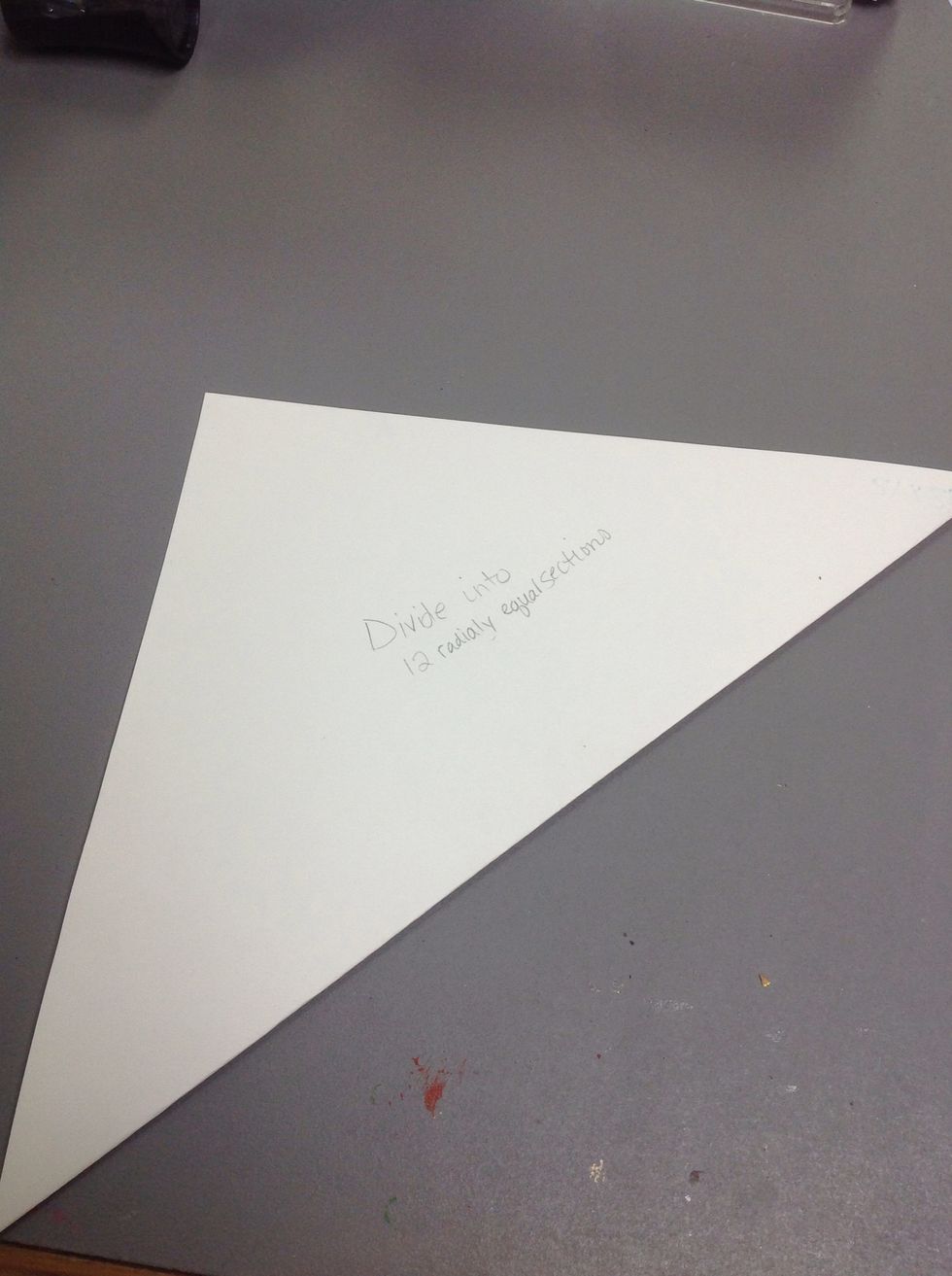 This series of folds is the same you would use for cutting snowflakes. 1/2, 1/2, 1/3
