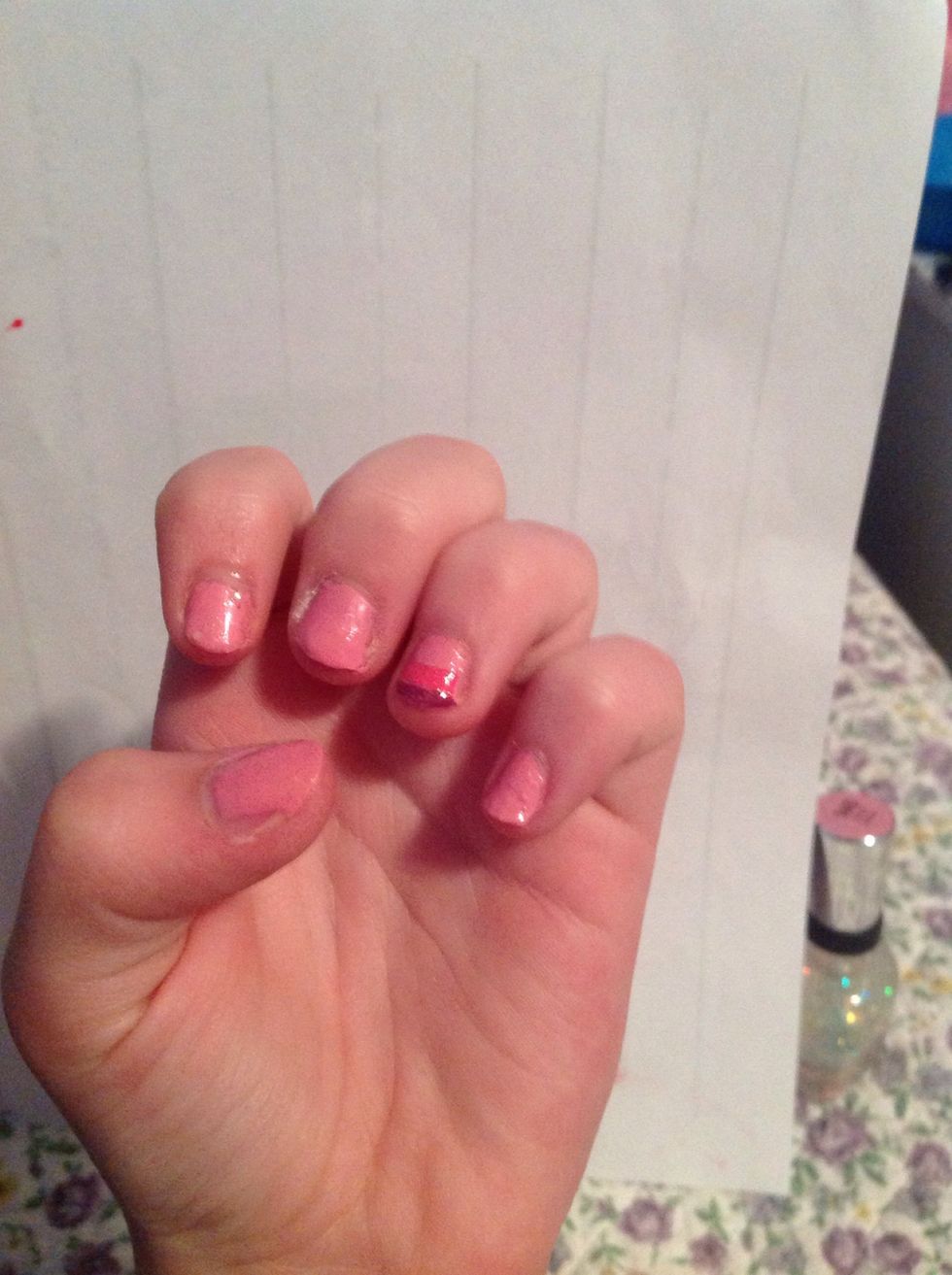 This step is optional but adding a sparkly top coat adds a nice touch