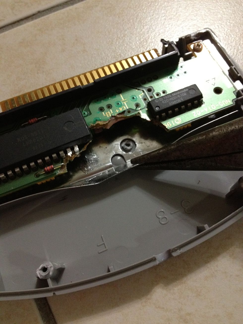 This step is optional: Use pliers to flatten the metal piece that can be harmful to the USB cord inside.