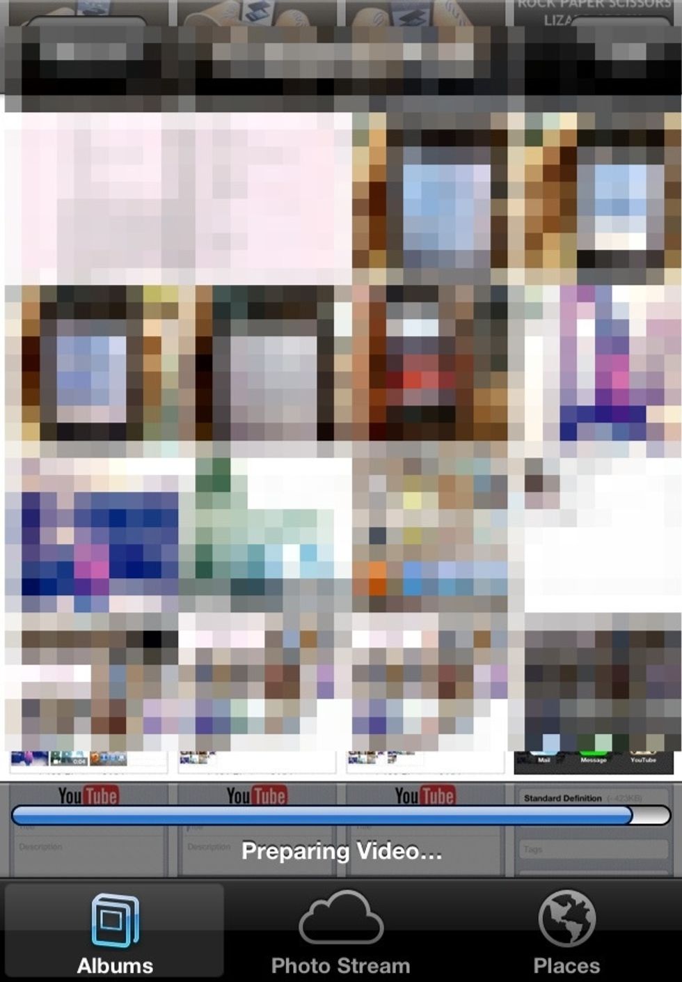 This step will take sometime depending on your video size and quality of connection