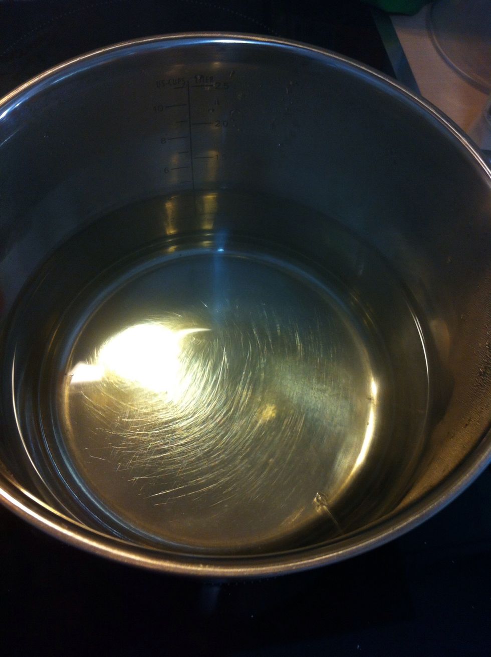 This step you will need to double boiler Add water heat until it water boil