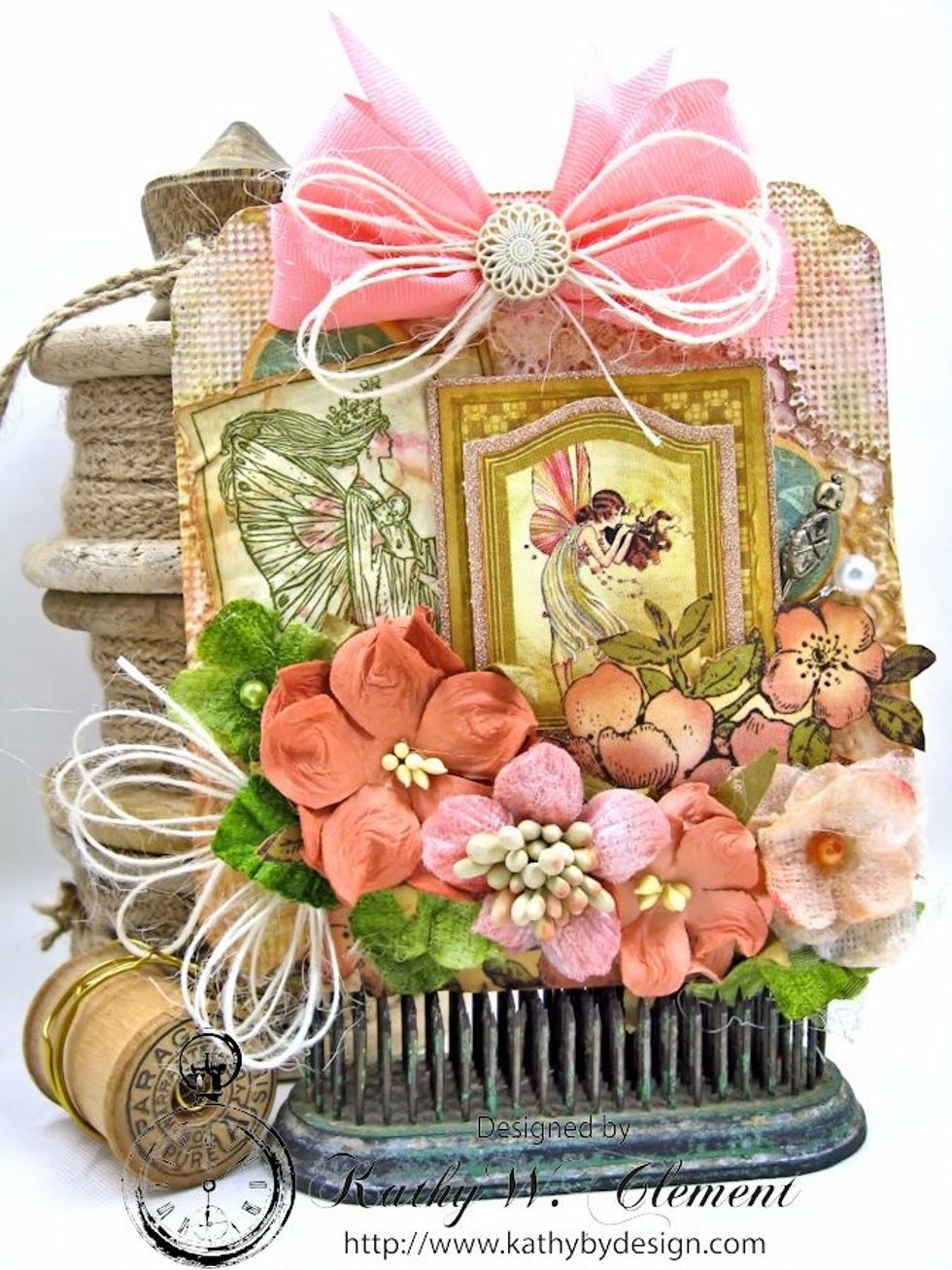 This tag is topped with Coral Satin Ribbon. Now that you've seen what pretty tags you can make, I bet you'll start saving your Petaloo packaging, too. Thanks for joining me. Now go get crafty!