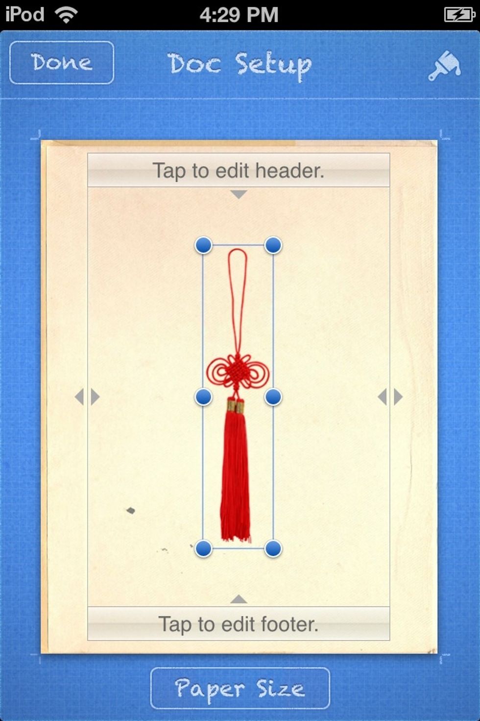 This tassel originally had a white background but I used an app called BACKGROUND ERASER FOR IPHONE by HANDYCLOSET INC to erase it.