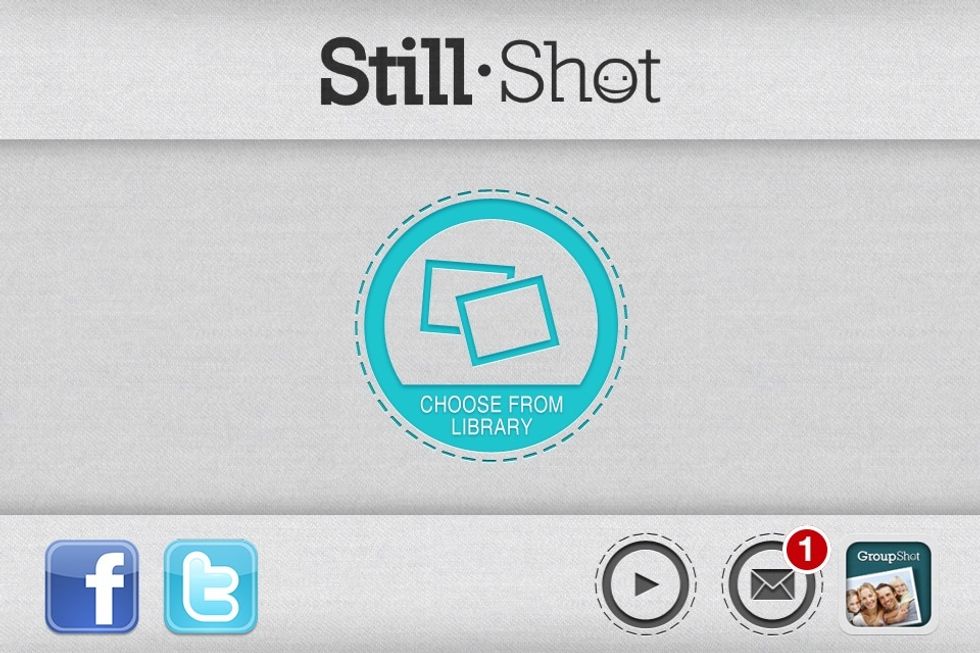 This the screen displayed at the app's launch.