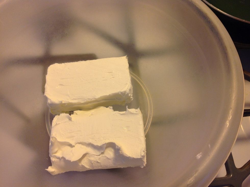 This time around I used two 8 oz cream cheese blocks instead of 12 ounces. Just trying something new. Feel free to improvise.