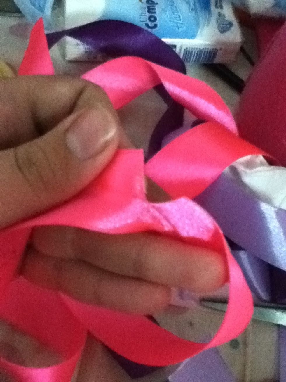 This time do not mark it cut the small cut wen the Ribbon is on the can then cut it all