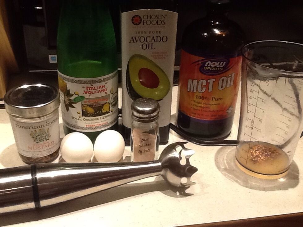 This time I used these things, EVOO and a T water.