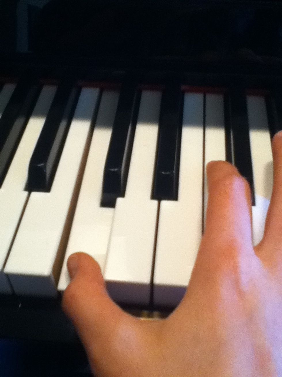 This time, start with a C and do the rest as before. This sequence will also be repeated once.