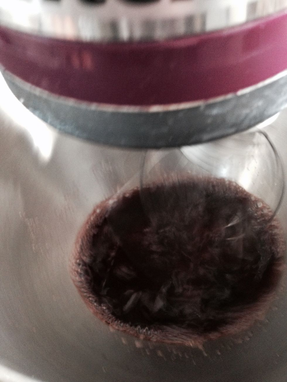 this time we use and eletric mixer you can as well do it by hands,slowly start adding flour