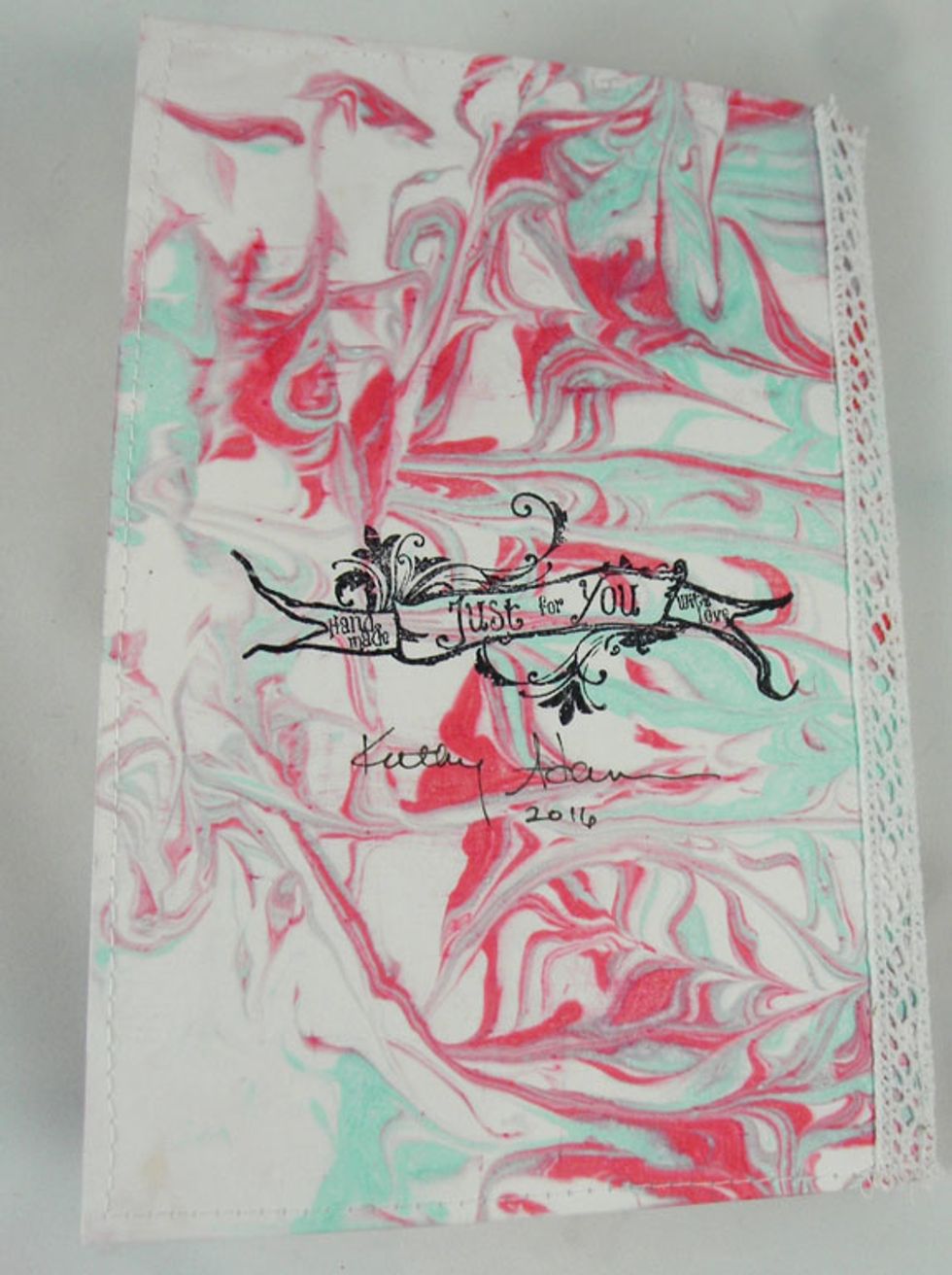 This was a long project, but it was so much fun to customize every journal.  On the back, I placed a "handmade" stamp and signed and dated each one.  Hope you enjoyed this long tutorial!