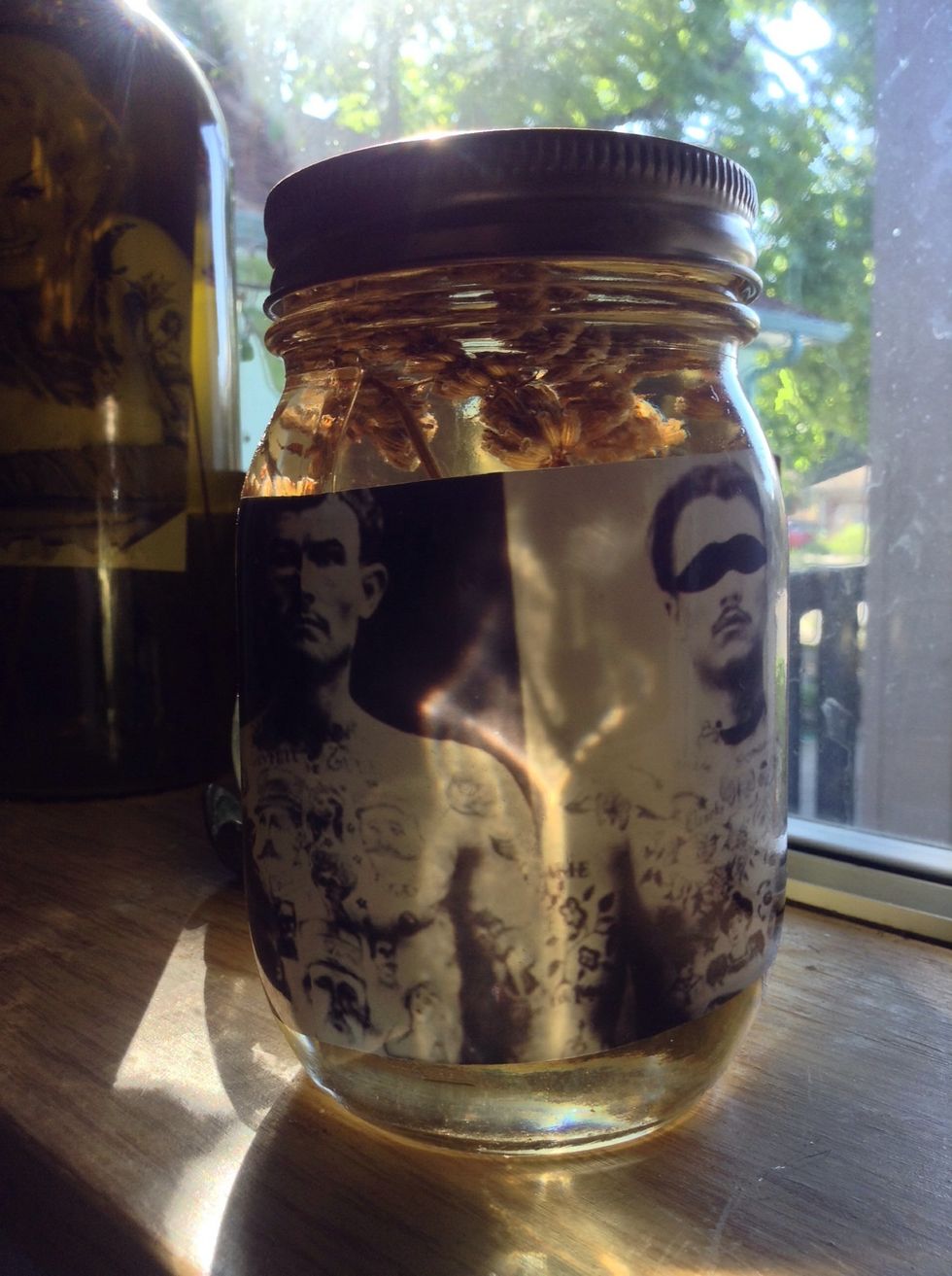 This was done in a mason jar.