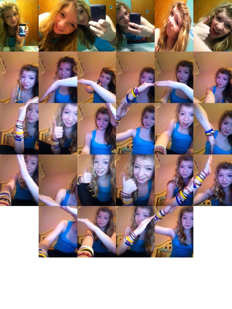 This was mine(: you don't have to use all the shots either! Some of mine were blank(: