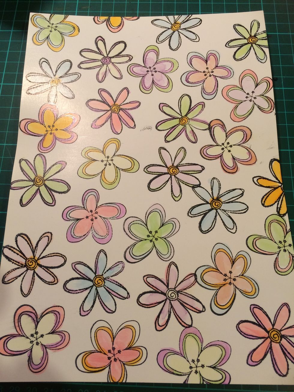 This was pretty but I wanted a more striking look as I was going to use this on white cards.