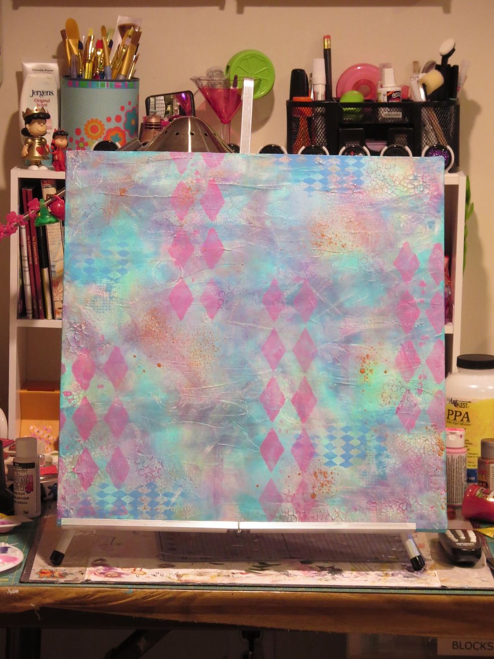 This was the last layer of stencils. Now time for my words.