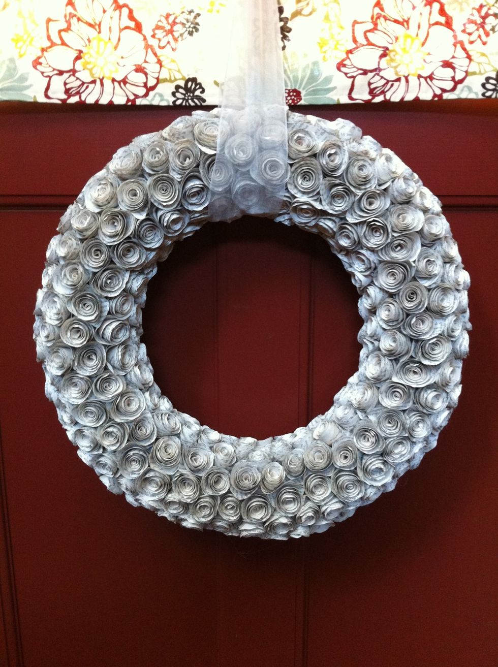 This wreath is beautiful and cheap but it took quite a long time to make. So if you decided to try it, be committed to many nights of work. :)