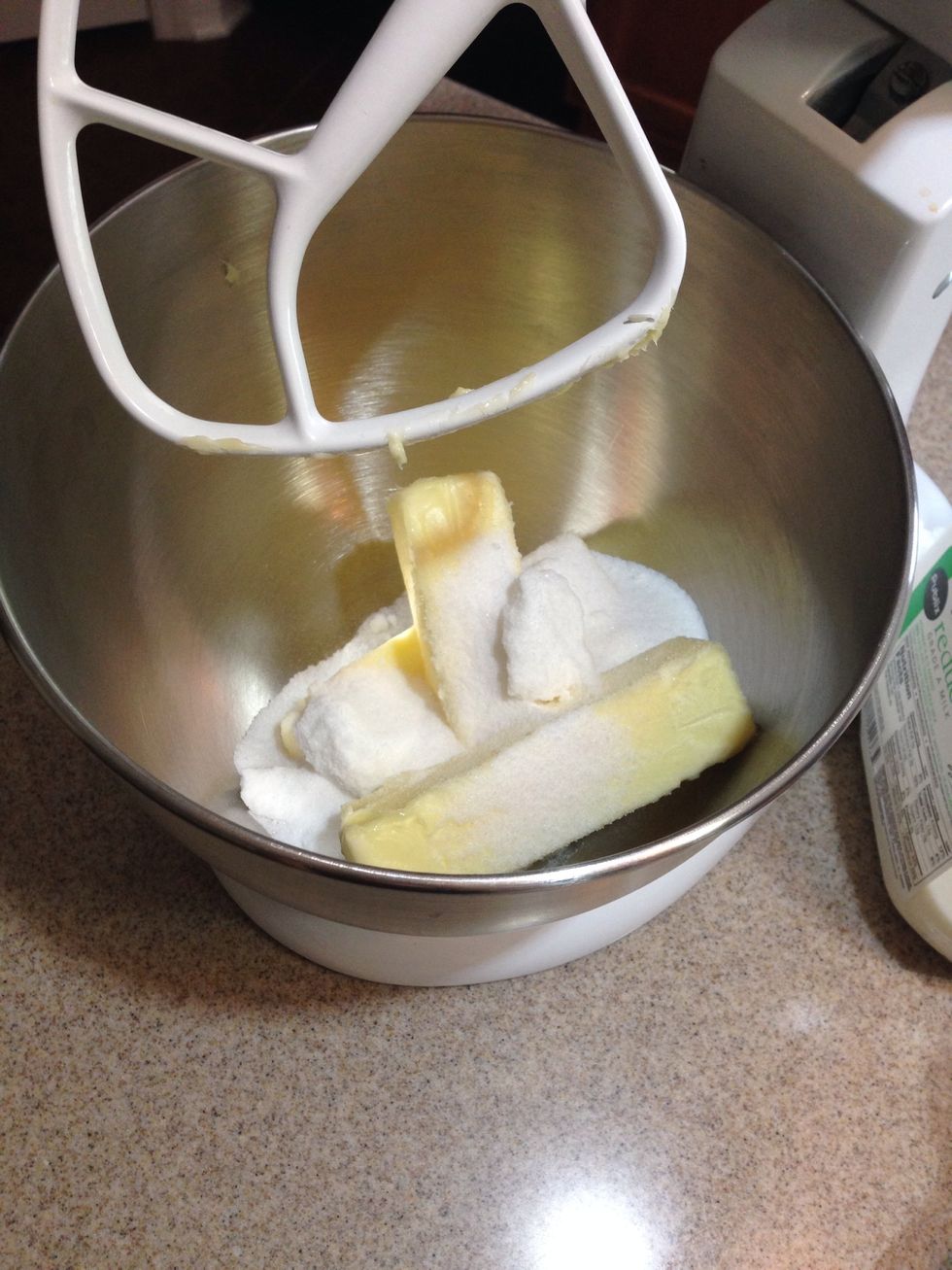 Thoroughly cream butter and sugar together