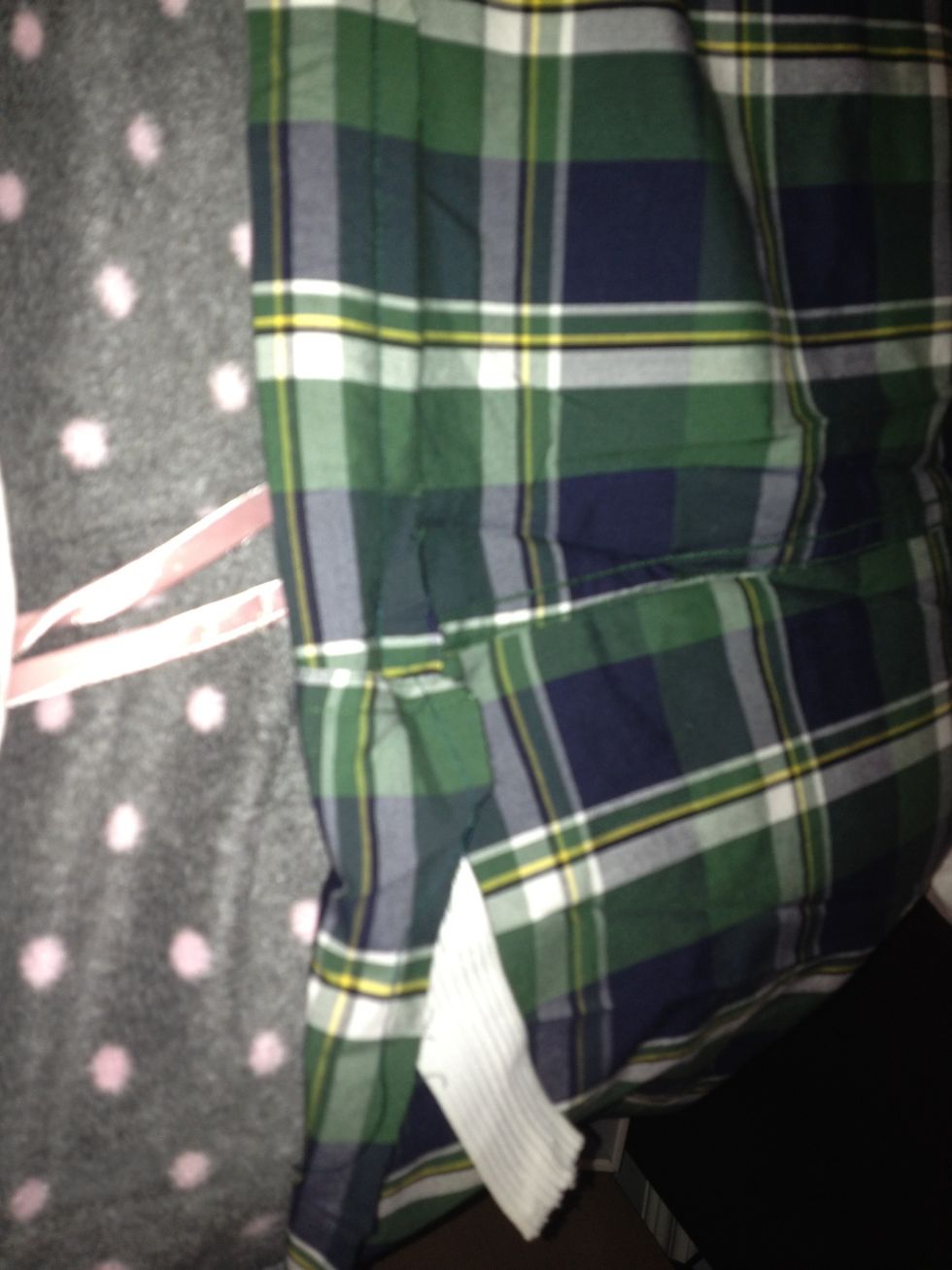 Thread elastic through (please excuse my polka dotted pajamas!).