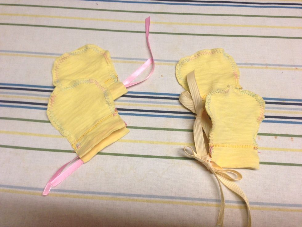 Thread some ribbon through the small opening and secure with a bow.