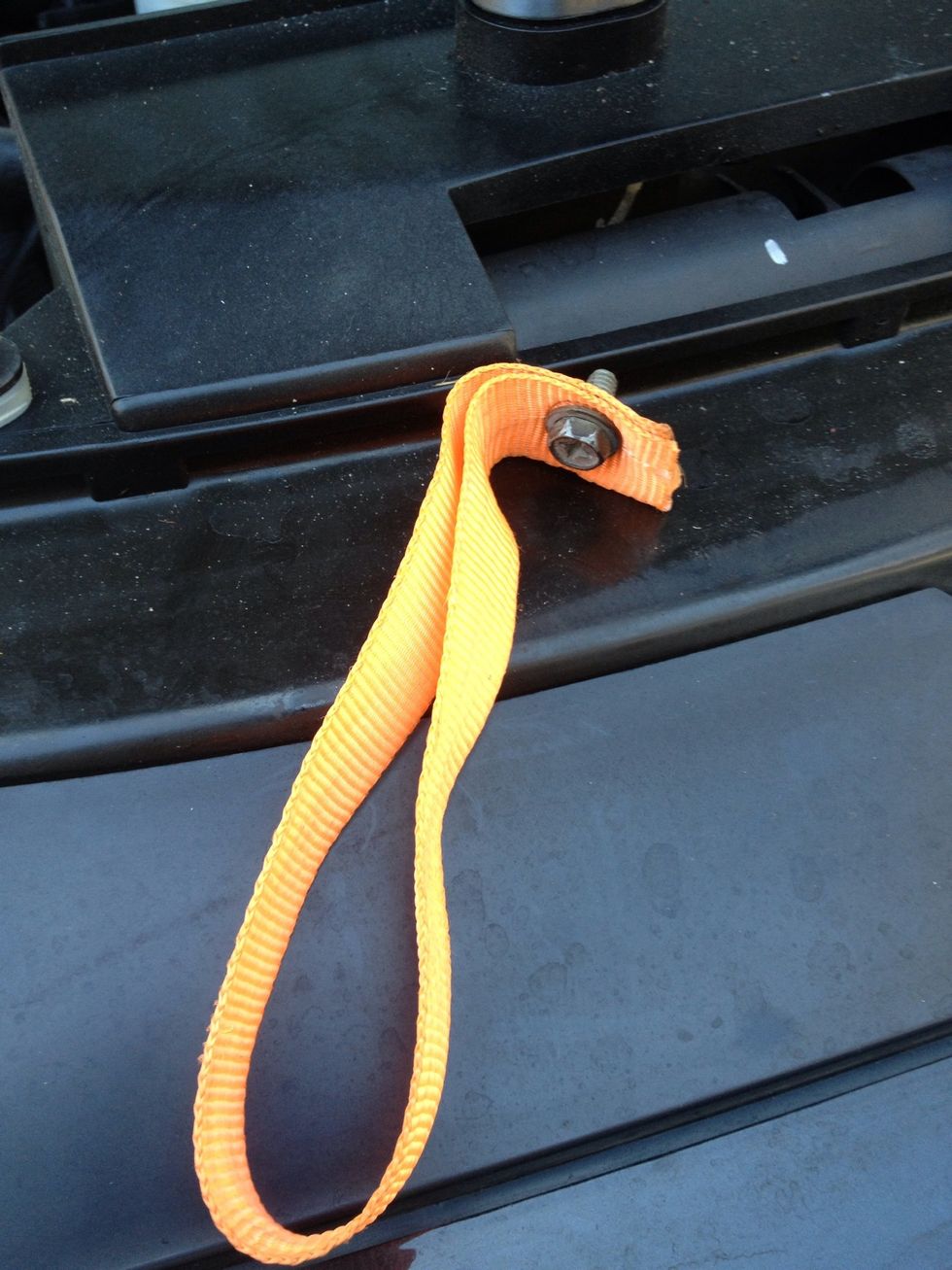 Thread the bolt through. If the head of the bolt is small, you may want to use a washer