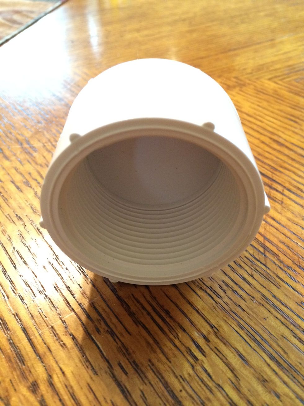 Threaded PVC cap to screw on to the threaded end.