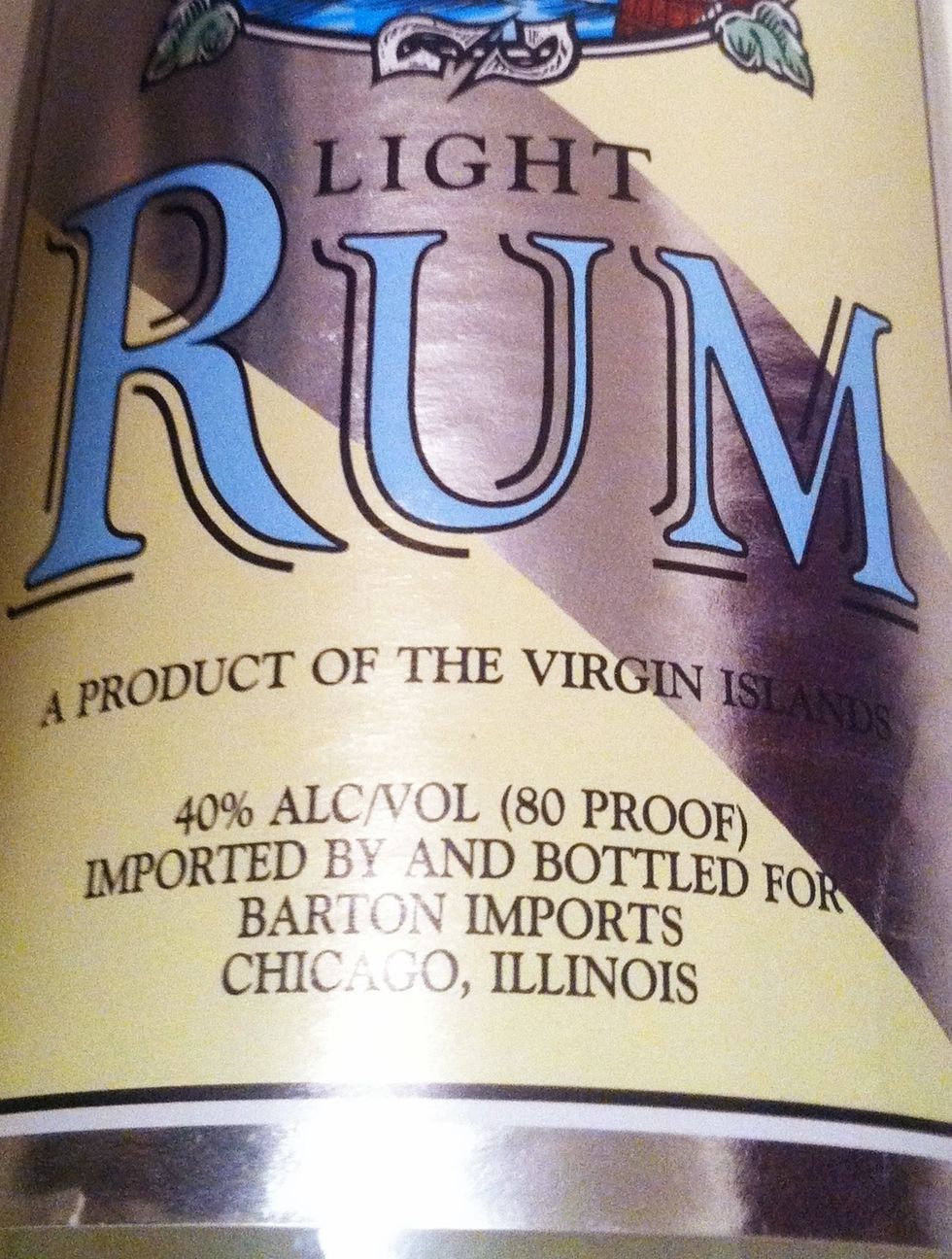 Three (3) tablespoons of rum.