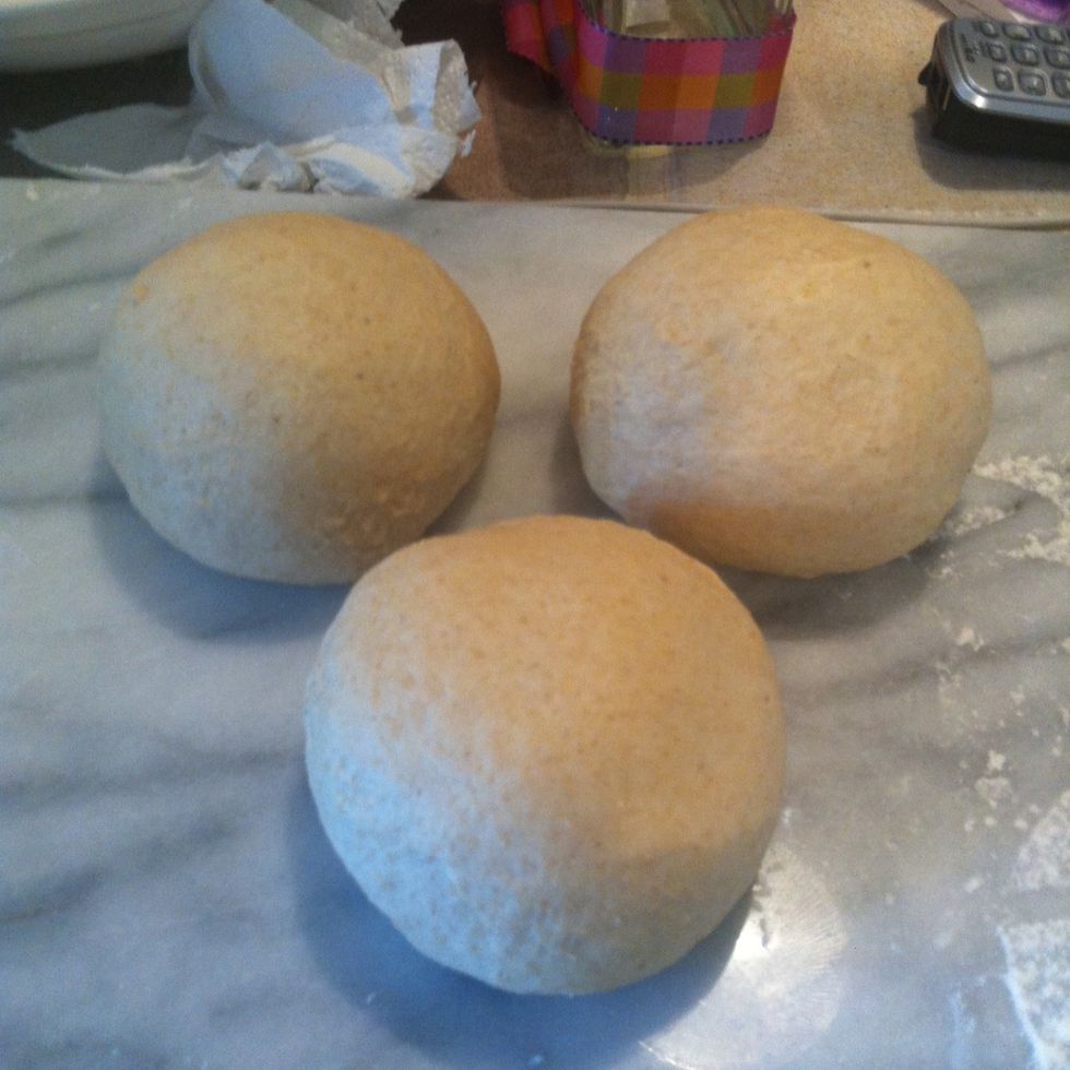 Three beautiful balls of dough!
