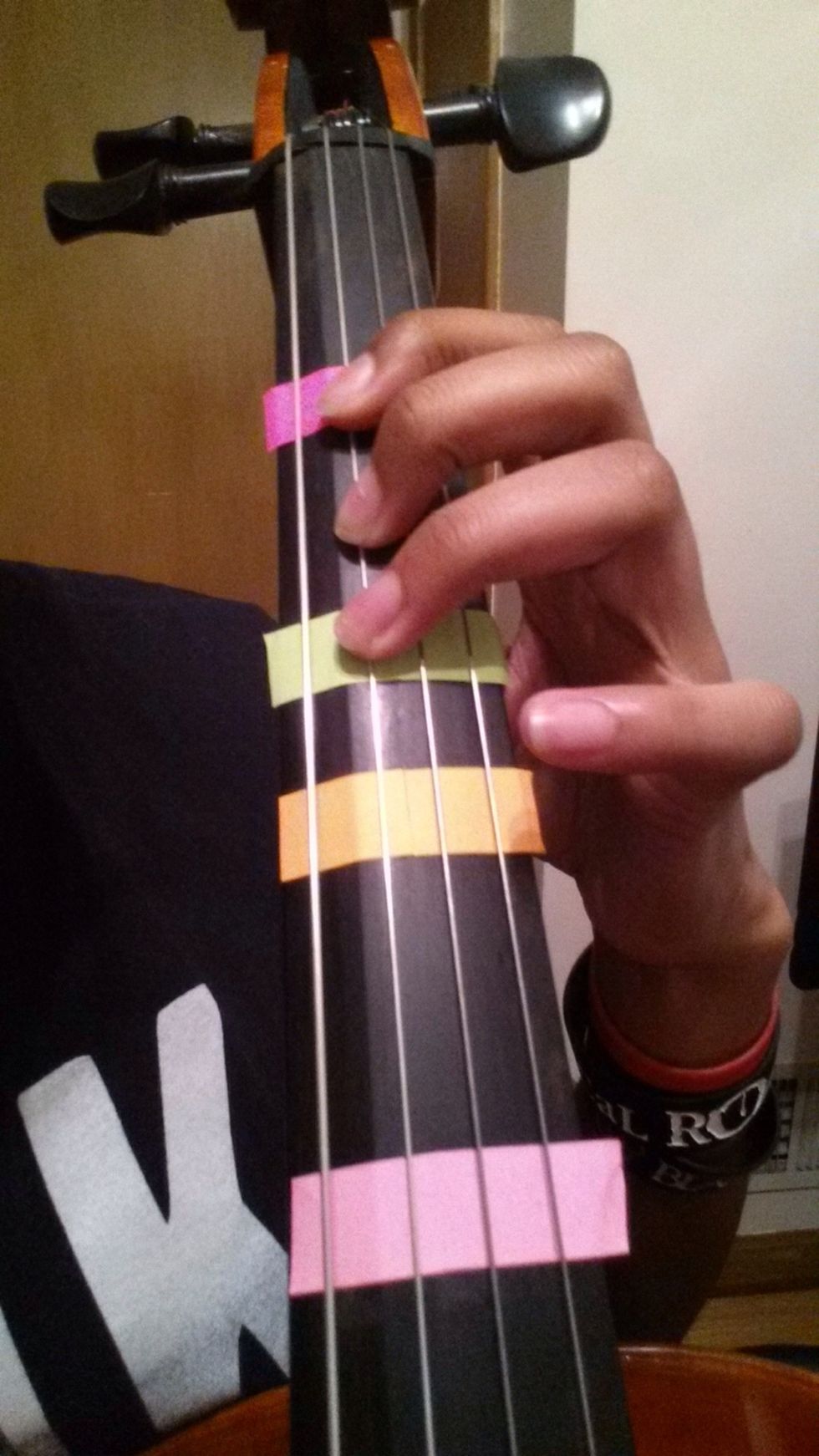 Three fingers would be "B."