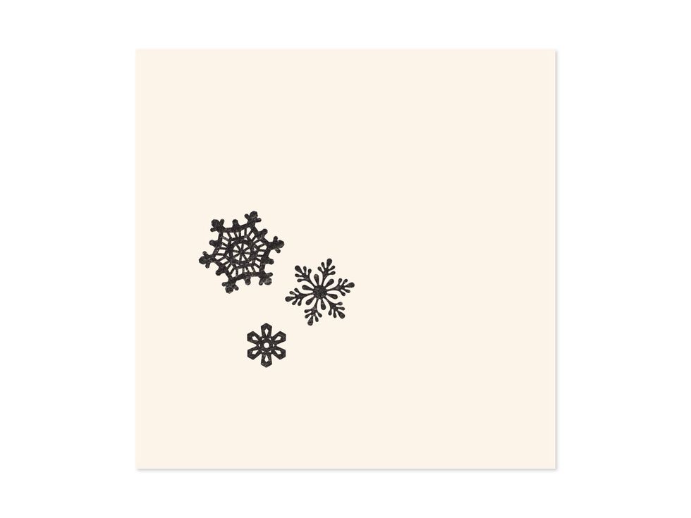 Three simple snowflakes will look nice I think.
