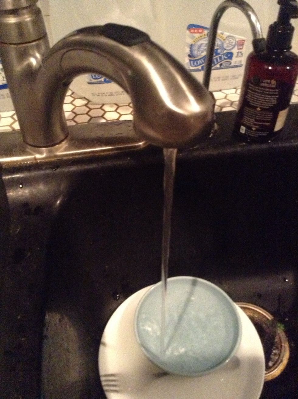 Three tablespoons water