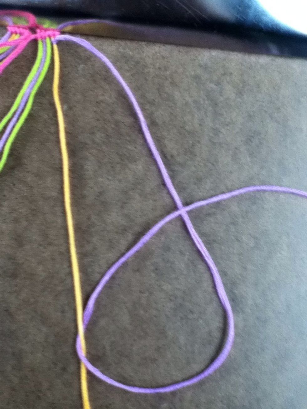 Through and up. That's one left knot.
