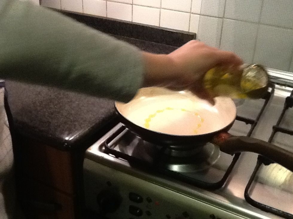 Throw a little oil on a pan