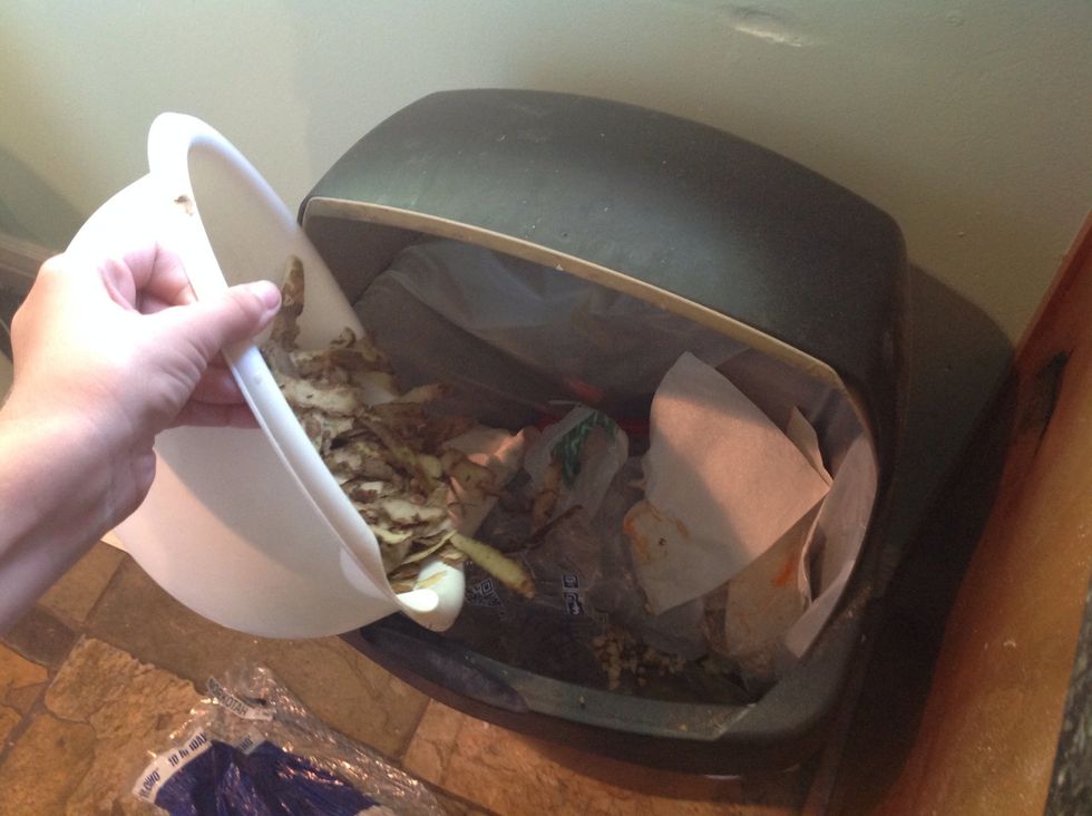 Throw all the peelings away.