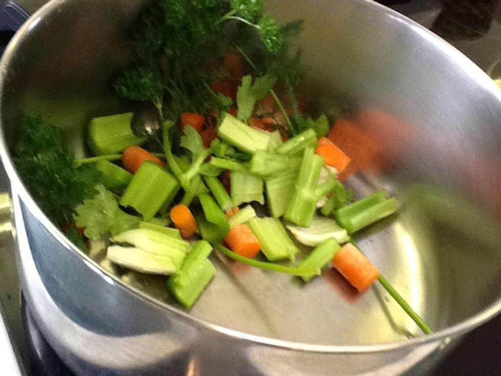 Throw all your veggies in the pot