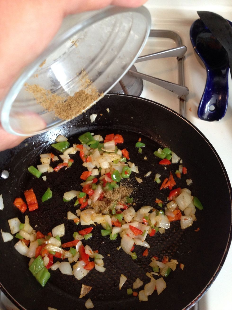 Throw in 1/4 tsp cumin. Stir