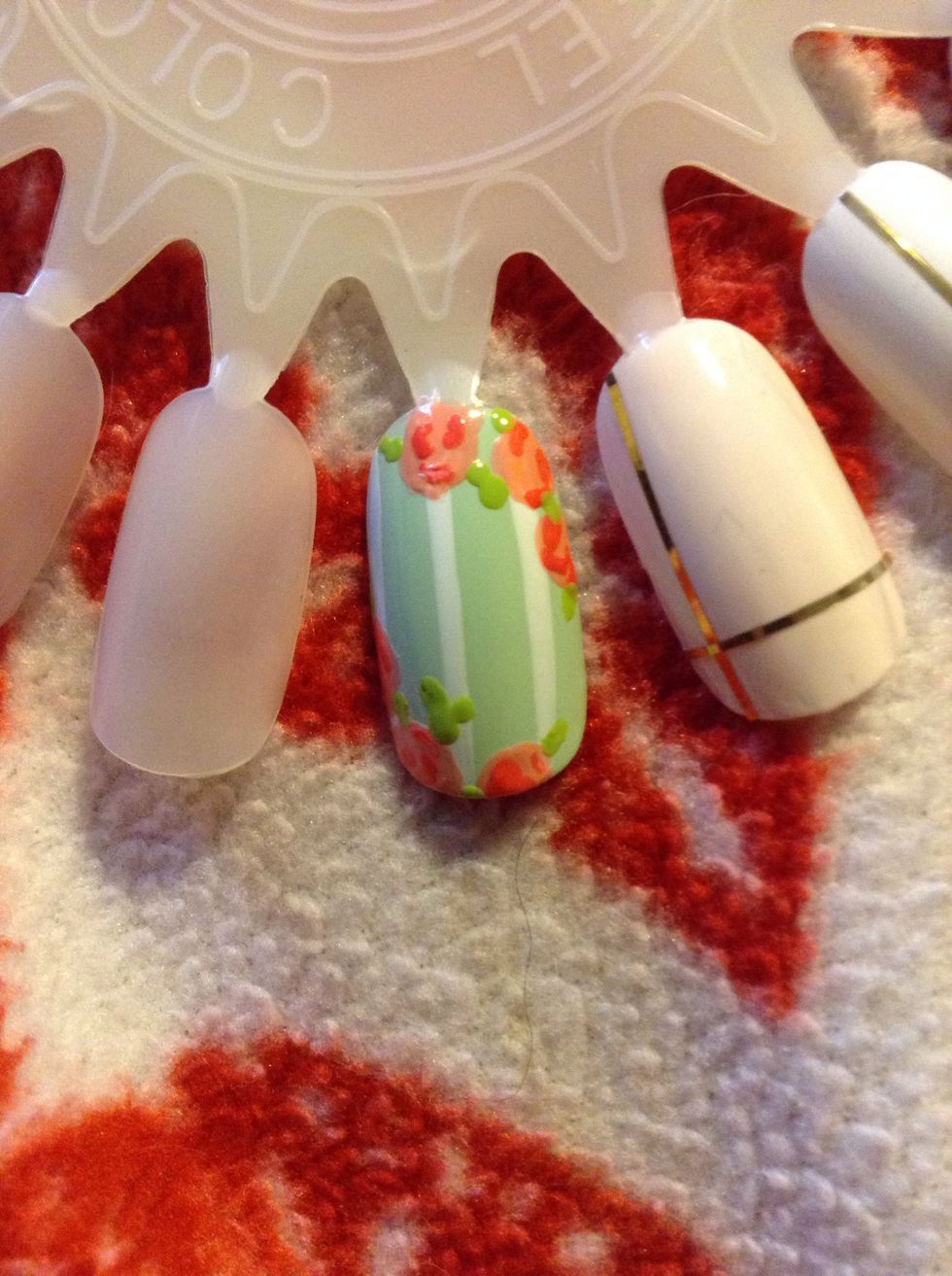 Throw in some leaves with a dark green polish