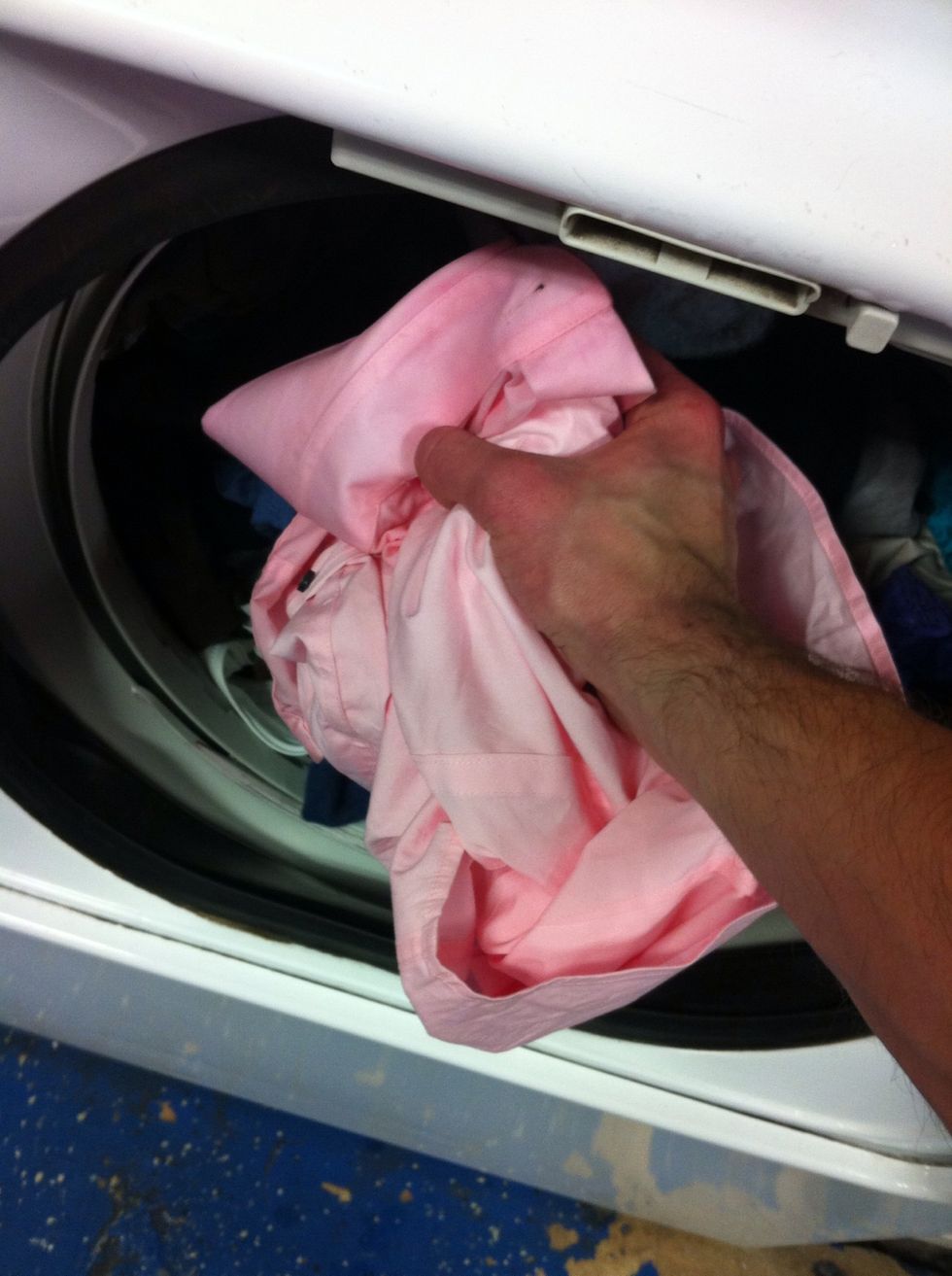 Throw in the shirt with everything else.