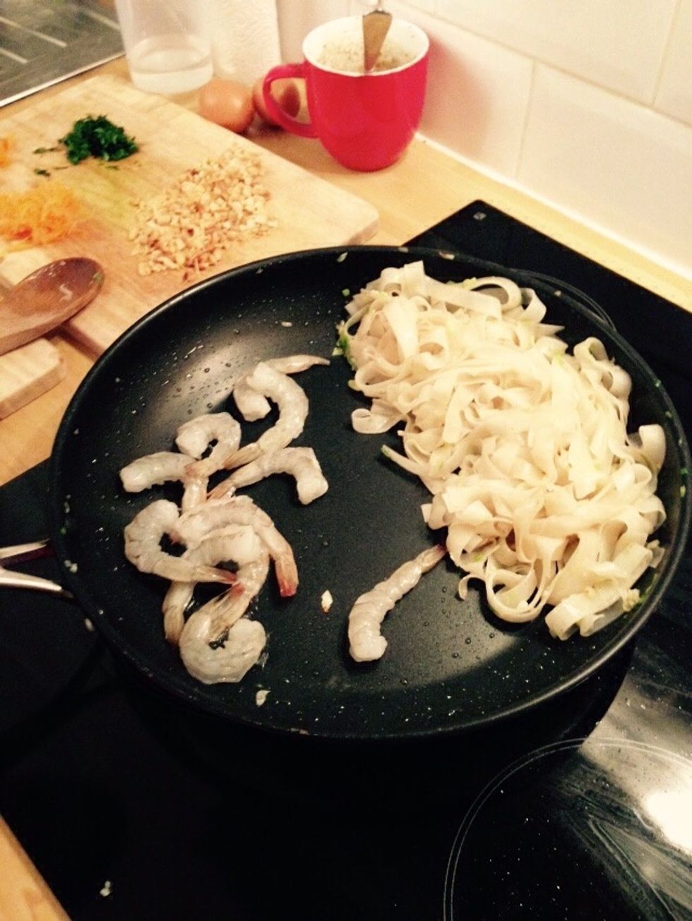Throw in the shrimps