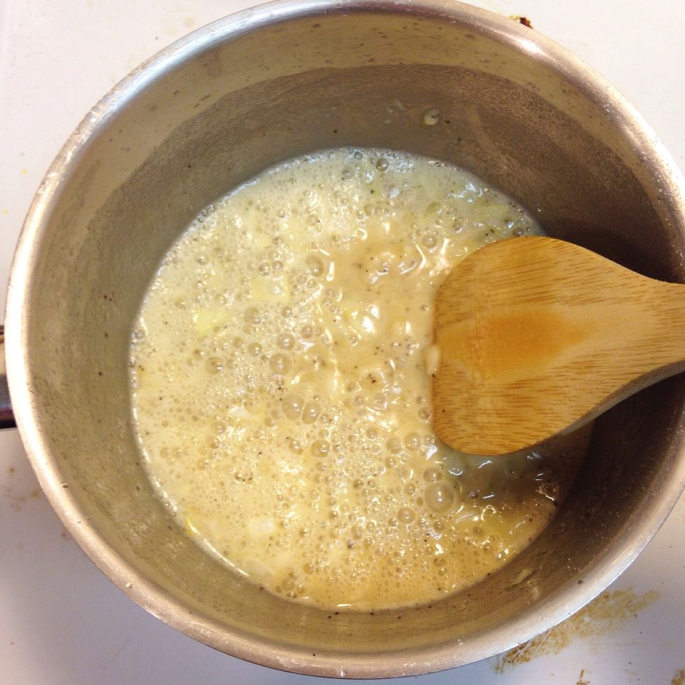 Throw in your flour mixture.